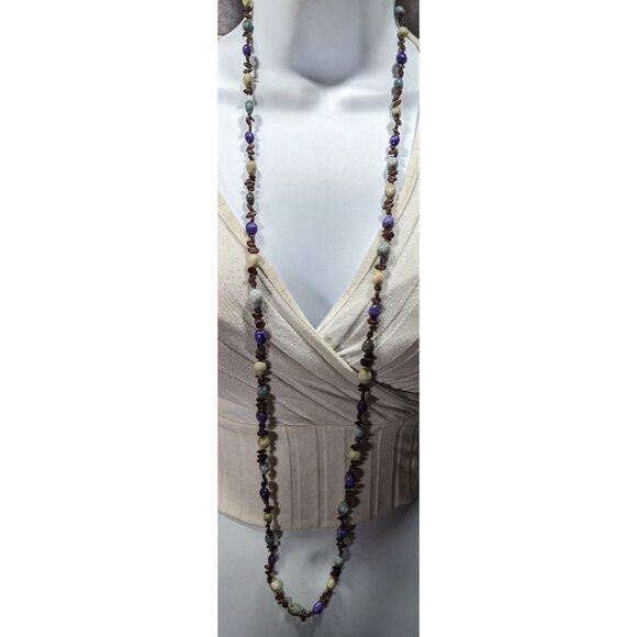 Nature Inspired Apple Seed And Job's Tears Seed Beaded Necklace - Picture 3 of 7